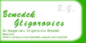 benedek gligorovics business card